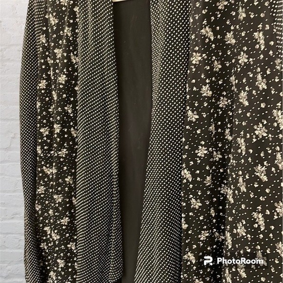 Baronesa Black White Mixed Print Open Front Layering Cardigan Women’s Size 12 - Picture 4 of 6